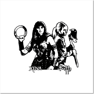 Xena Warrior Princess & Buffy The Vampire Slayer Posters and Art